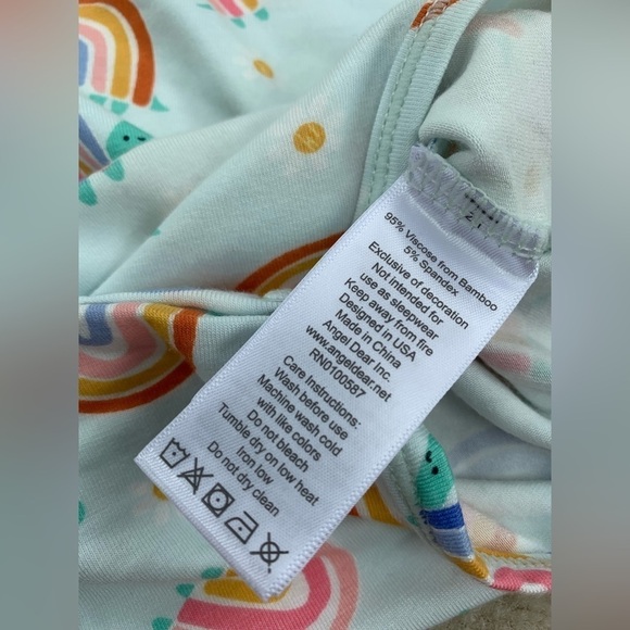 Angel Dear NWT 6-12 Month Bamboo Peter Pan Collar Bodysuit - Picture 4 of 5